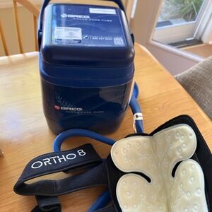 BREG Polar Care Cube Cooling Chest for Cold Therapy w/ Knee Wrap and AC Adapter